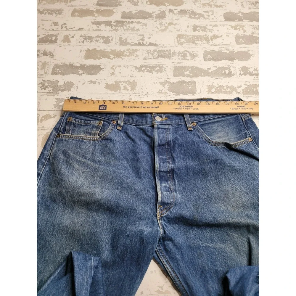 Levis Original 501 Straight‎ Leg Button Fly Denim Jeans 100% Cotton Men's 40x30